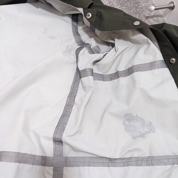 CROOKS & CASTLES Olive Green trench coat / rain coat - Picture 9 of 16